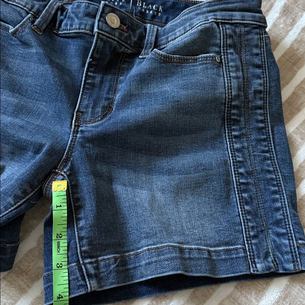 White House Black Market Dark Blue Denim Shorts - Picture 5 of 6